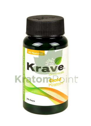 Krave Kratom Gold Capsules, 75 count