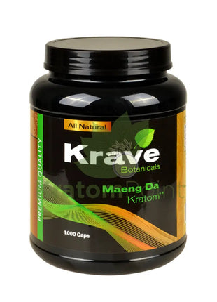 Krave Kratom Maeng Da Capsules, 1000 count