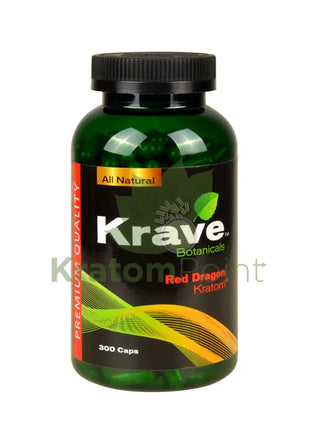 Krave Kratom Red Dragon Capsules, 300 count