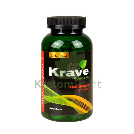 Krave Kratom Red Dragon Capsules, 300 count