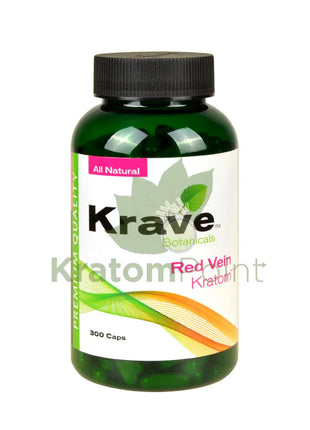 Krave Kratom Red Vein Capsules, 300 count