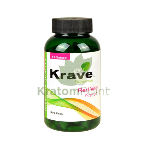 Krave Kratom Red Vein Capsules, 300 count