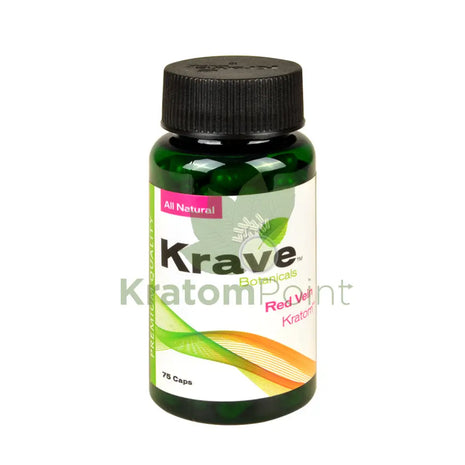 Krave Kratom Red Vein Capsules, 75 count