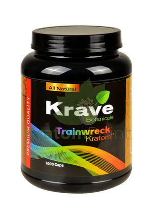 Krave Kratom Trainwreck Capsules, 1000 count