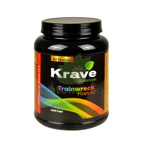 Krave Kratom Trainwreck Capsules, 1000 count