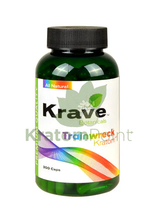 Krave Kratom Trainwreck Capsules, 300 count