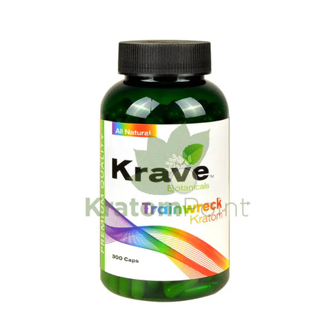 Krave Kratom Trainwreck Capsules, 300 count