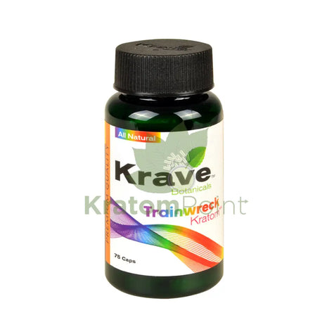 Krave Kratom Trainwreck Capsules, 75 count