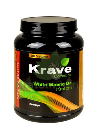 Krave Kratom White Maeng Da Capsules, 1000 count