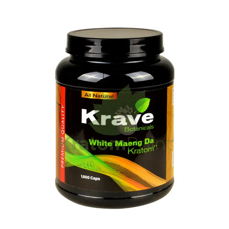 Krave Kratom White Maeng Da Capsules, 1000 count