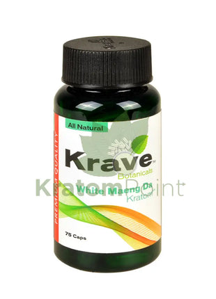 Krave Kratom White Maeng Da Capsules, 75 count