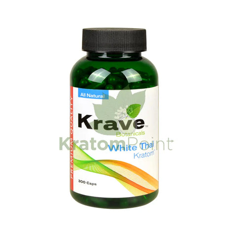 Krave Kratom White Thai Capsules, 300 count