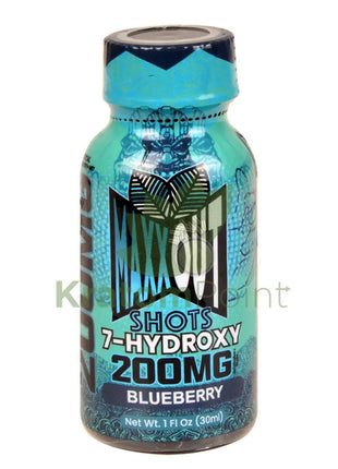 Maxx Out 7-hydroxy 30ml Blueberry Shot 200mg 1ct bottle Hydroxy