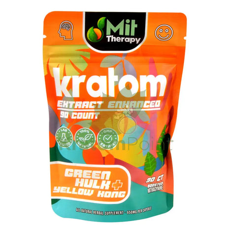 Mit Therapy Kratom Green Hulk + Yellow Kong 90 Count