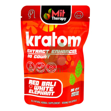 Mit Therapy Kratom Red Bali + White Elephant 90 Count