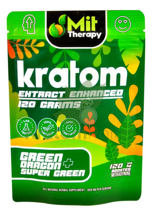 Mit Therapy Kratom Super Green + Dragon 120 Grams