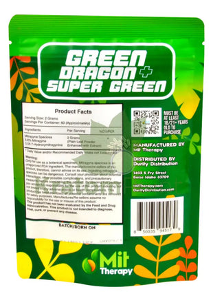 Mit Therapy Kratom Super Green + Dragon 120 Grams