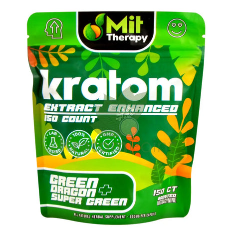 Mit Therapy Kratom Super Green + Dragon 150 Count