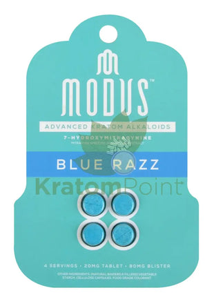 Modus 7-Oh Mixed Blue Razz Tablets 4 Count