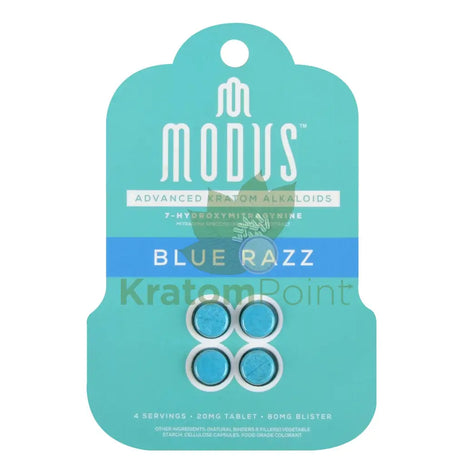 Modus 7-Oh Mixed Blue Razz Tablets 4 Count