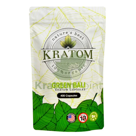 Natures Best Kratom Capsules Green Bali 400Ct