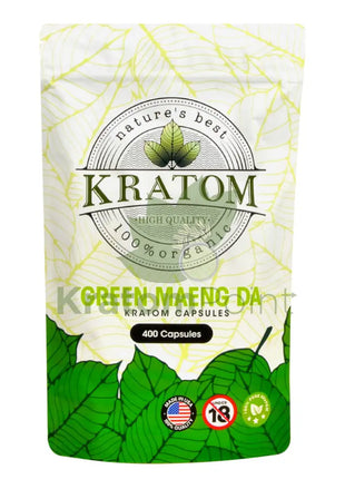 Natures Best Kratom Capsules Green Maeng Da 400Ct