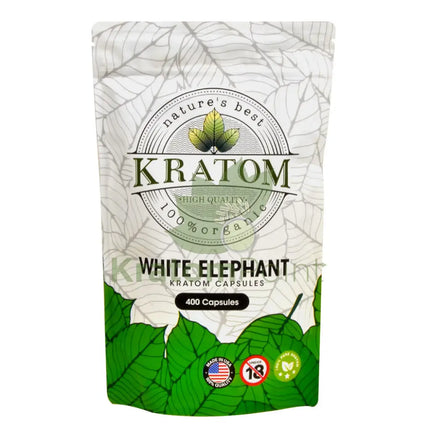 Natures Best Kratom Capsules White Elephant 400Ct