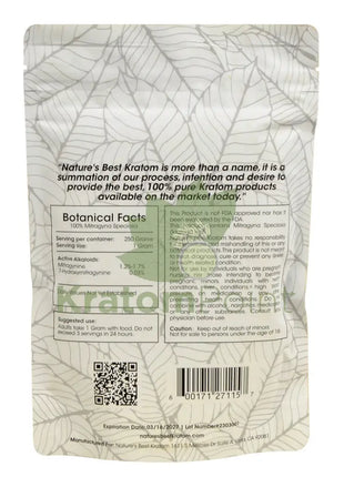 Natures Best Kratom Powder White Elephant 250 Grams