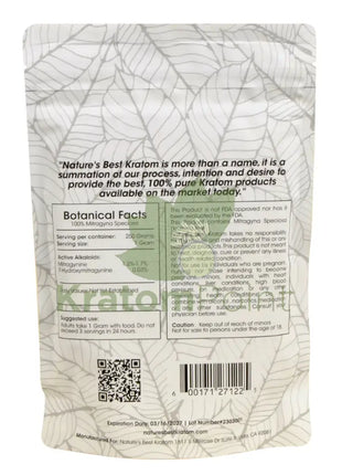 Natures Best Kratom Powder White Maeng Da 250 Grams