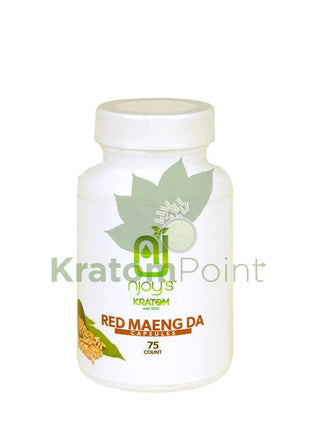 Njoys Red Maeng Da Kratom Capsules 75 Count