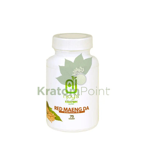 Njoys Red Maeng Da Kratom Capsules 75 Count