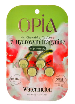 Opia 7-Hydroxy High Potency 30mg Watermelon Kratom 4 Tablets Hydroxy