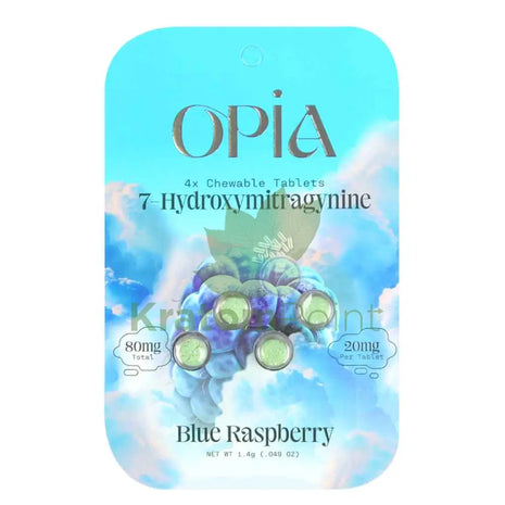 Opia 7-Hydroxymitragynine Blue Raspberry Kratom 4 Tablets