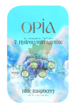 Opia 7-Hydroxymitragynine Blue Raspberry Kratom 4 Tablets