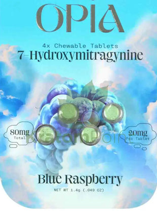 Opia 7-Hydroxymitragynine Blue Raspberry Kratom 4 Tablets