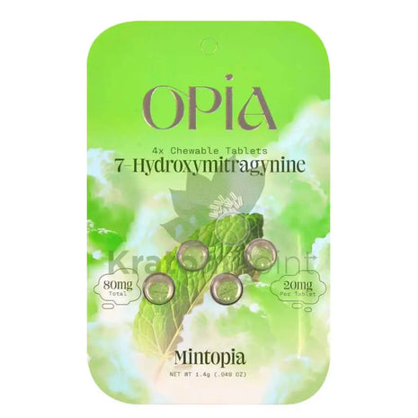 Opia 7-Hydroxymitragynine Mintopia Kratom 4 Tablets