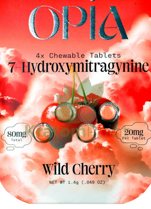 Opia 7-Hydroxymitragynine Wild Cherry Kratom 4 Tablets Hydroxy