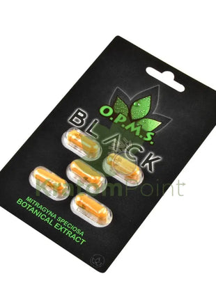 OPMS Black Kratom Capsules 5 count pack