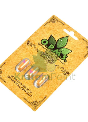 OPMS Gold Kratom Capsules 3 count pack