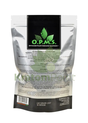 OPMS Kratom 480 Capsules Malay-back