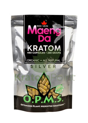 Opms Kratom 480 Capsules Red Vein Maeng Da Opms