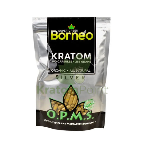 Opms Kratom 480 Capsules Super Green Borneo Opms