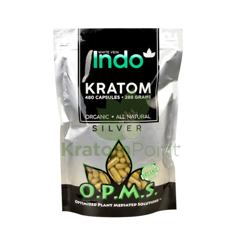 Opms Kratom 480 Capsules White Vein Indo Opms