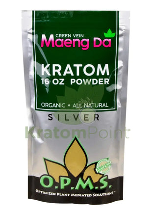 Opms Kratom Powder 16Oz Green Vein Maeng Da Opms