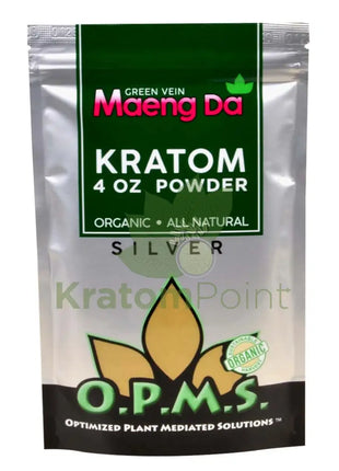 Opms Kratom Powder 4Oz Green Vein Maeng Da Opms