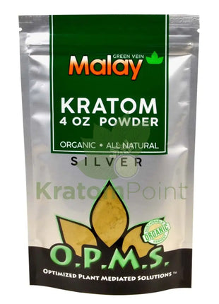 Opms Kratom Powder 4Oz Green Vein Malay Opms