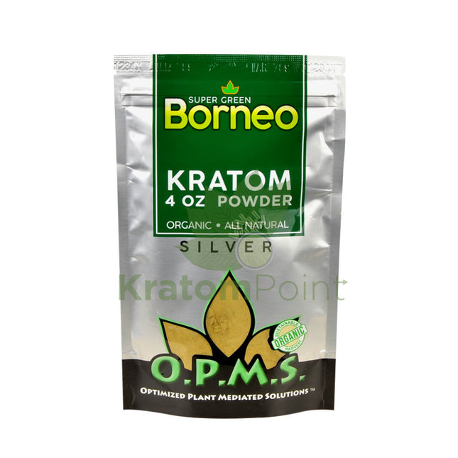 Opms Kratom Powder 4Oz Super Green Borneo Opms