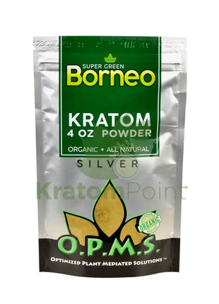 Opms Kratom Powder 4Oz Super Green Borneo Opms