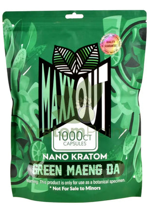 Pain Out (Maxx Out) Kratom Capsules 1000Ct Green Maeng Da Pain Out