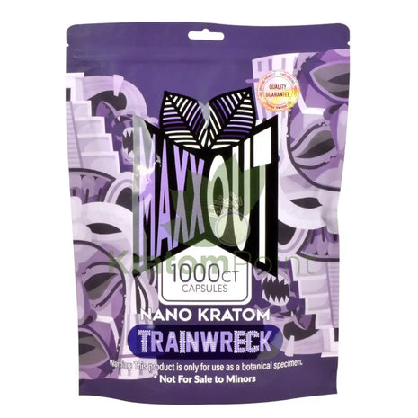 Pain Out (Maxx Out) Kratom Capsules 1000Ct Train Wreck Pain Out